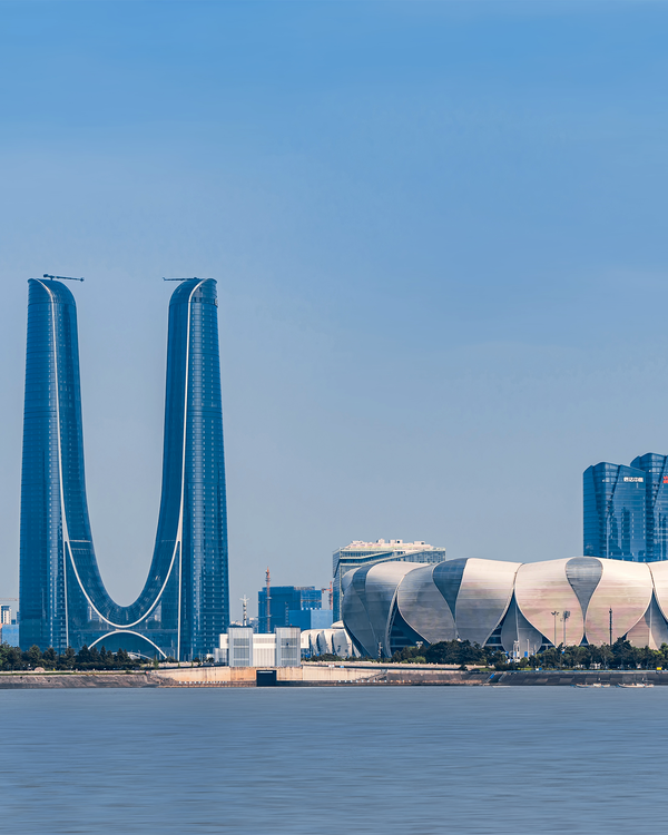 Hangzhou Gate and Olympic Sports Center in Hangzhou, China